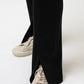 Pantaloni a vita alta in jersey con spacchi frontali