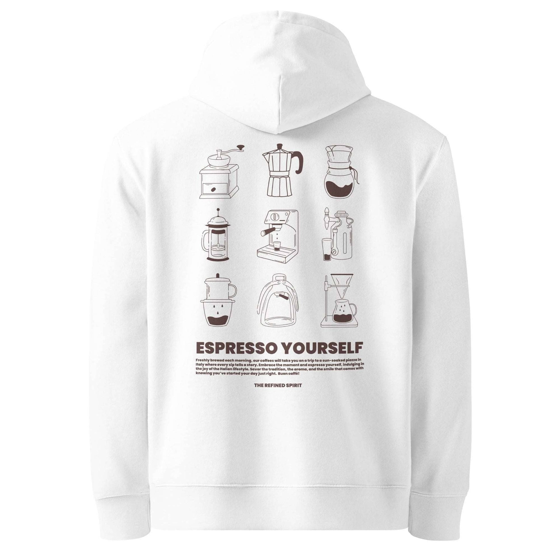 Felpa con cappuccio biologica “Espresso Yourself”