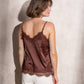 Top in raso con pizzo
