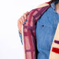 Gilet donna sherpa a quadri con zip