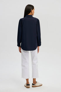 Camicia con maniche plissettate