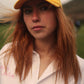 Cappellino snapback giallo in cotone organico con patch
