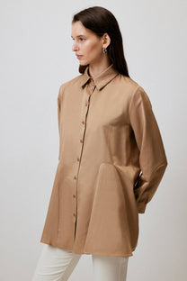 Camicia con orlo a balze