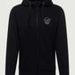 Felpa con cappuccio con zip Chimp nera