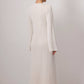 Abito maxi in cotone ricamato avorio