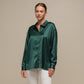 Camicia satinata da donna in poliestere