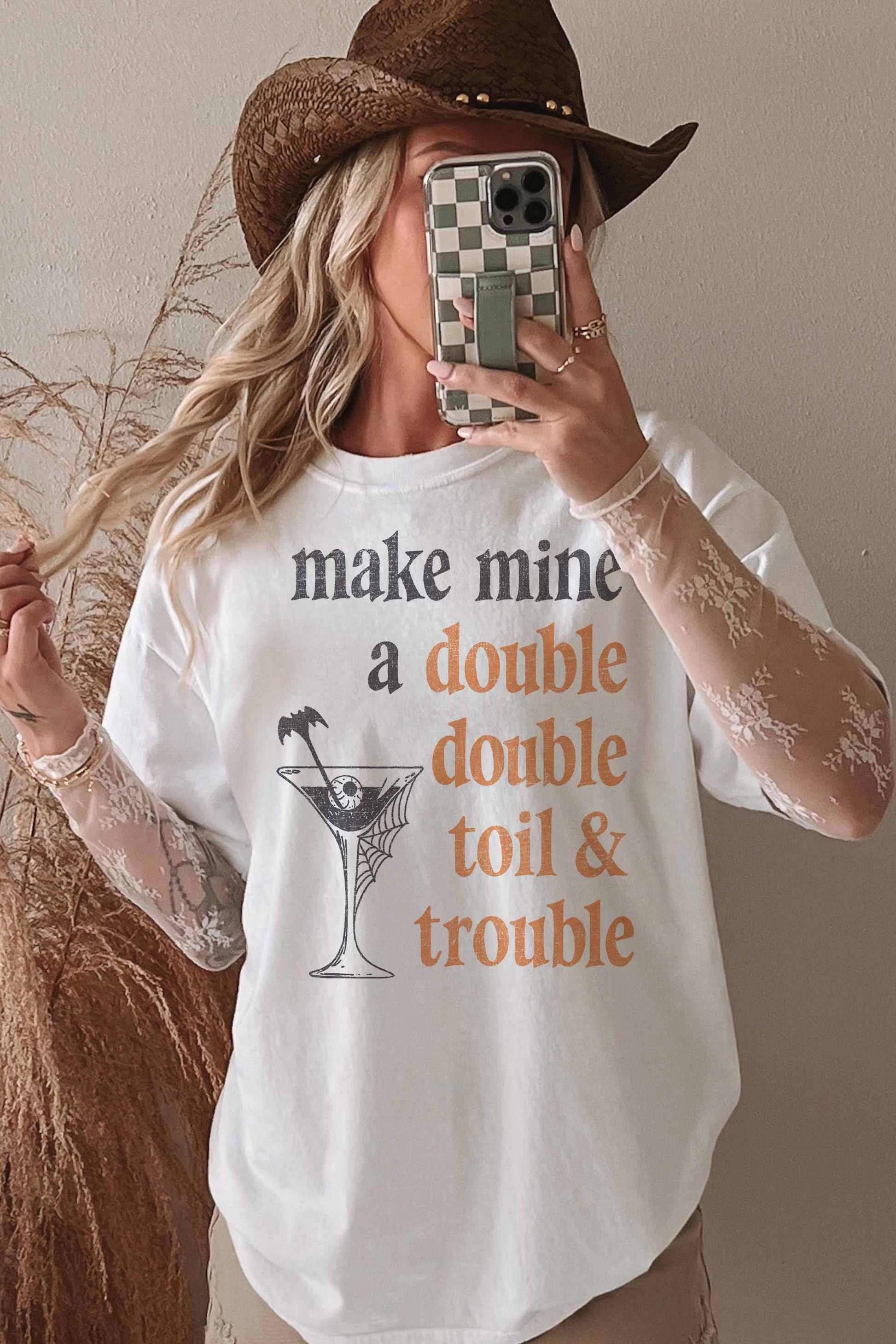 T-shirt Oversize Grafica Witches Martini