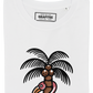 T-shirt grafica Flamingo Palm in cotone biologico
