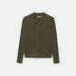 Maglione in maglia rasata con scollo a V e fiocco