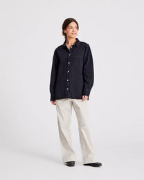 Camicia Kamilla in denim nera