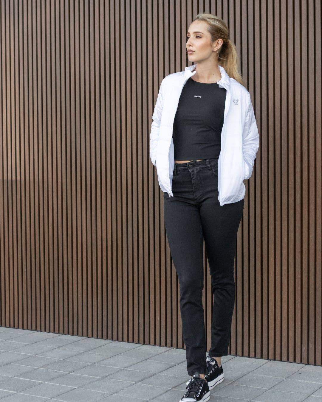 Giacca Puffer Donna Bianca