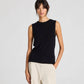 Top a maglia Sofie in cotone biologico nero