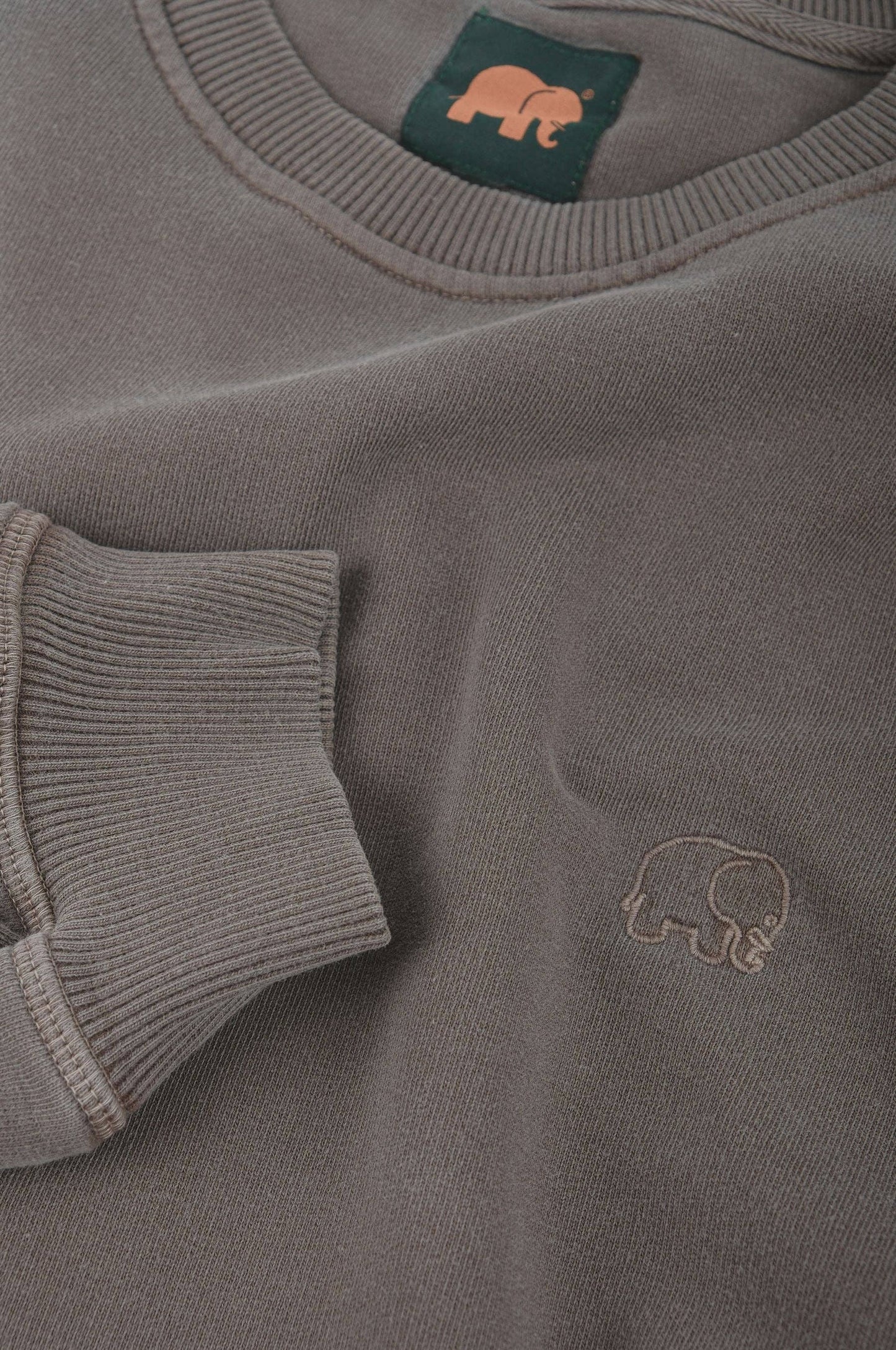 Maglione pesante pigmentato Essential grigio pietra