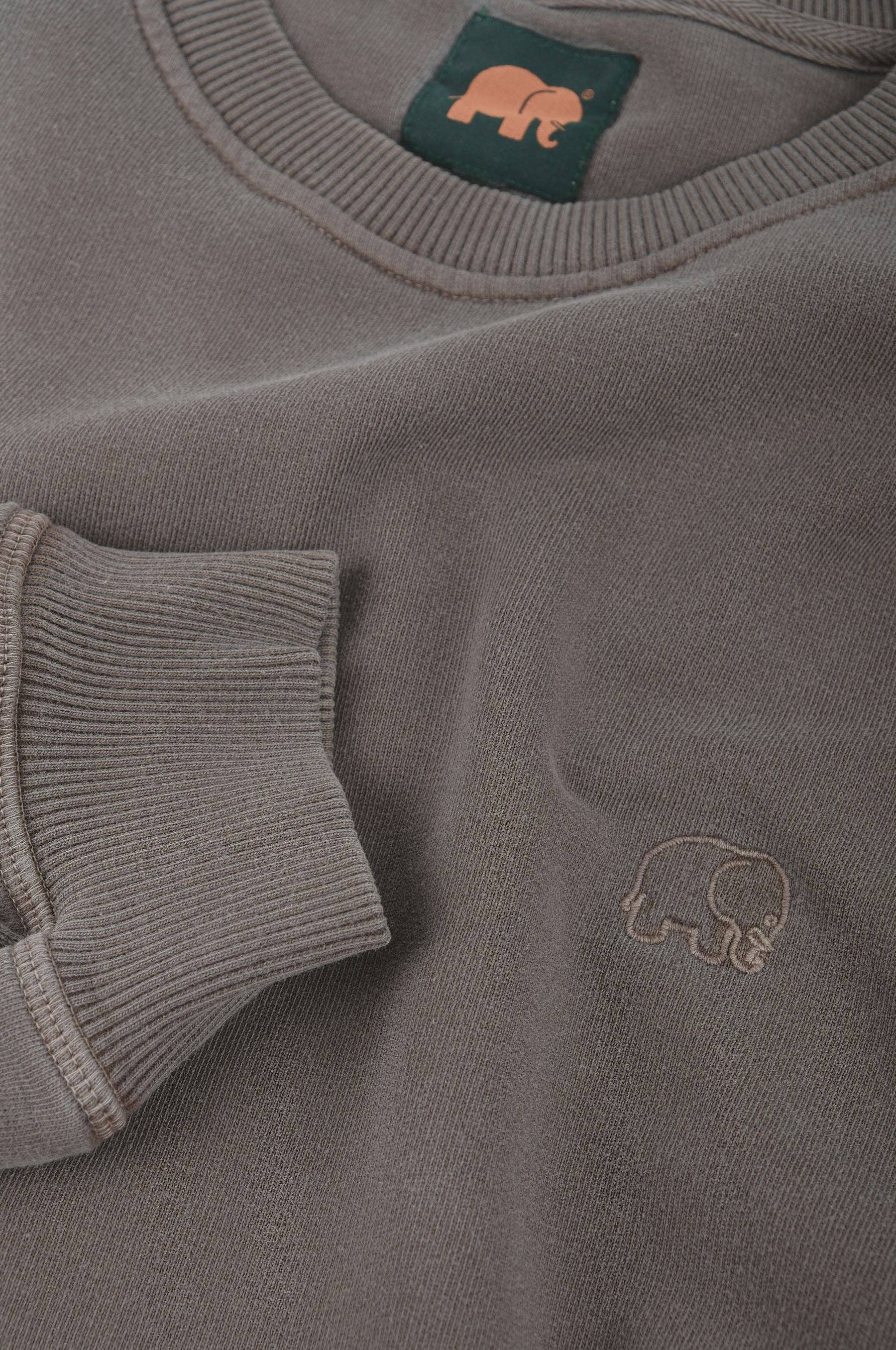 Maglione pesante pigmentato Essential grigio pietra