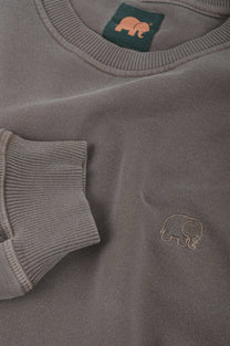 Maglione pesante pigmentato Essential grigio pietra