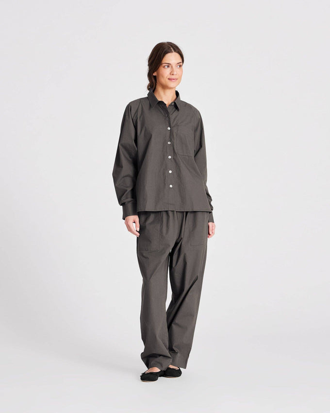 Camicia corta in popeline con maniche raglan Bella
