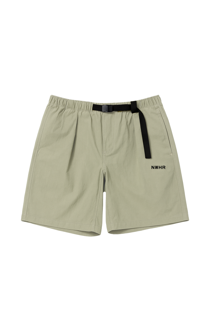 Pantaloncini da trekking in cotone ripstop con cintura regolabile