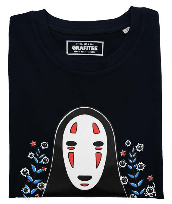 T-shirt Spirit Companion con stampa anime in cotone biologico