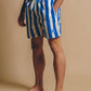 Costume da bagno Beach Club in SEAQUAL® Yarn a righe blu reale