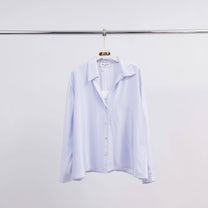 Camicia satinata in viscosa e seta