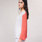 Giacca in maglia color block con scollo a V