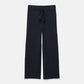 Pantaloni palazzo in maglia con vita elasticizzata
