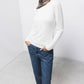 Maglione in maglia rasata con girocollo