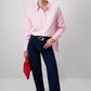 Camicia oversize con cravatta funzionale in misto cotone