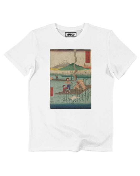 T-shirt unisex in cotone biologico GOTS con stampa Floating Raft Tom Sawyer