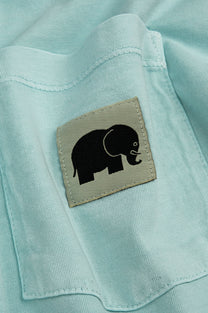 T-shirt pigmentata in garza verde costa