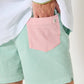 Costume da bagno a righe Sunrise verde
