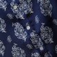 Blusa in raso stampato con bottoni