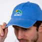 Cappellino in cotone washed azzurro cielo
