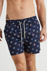 Costume da bagno uomo con logo etnico multicolore