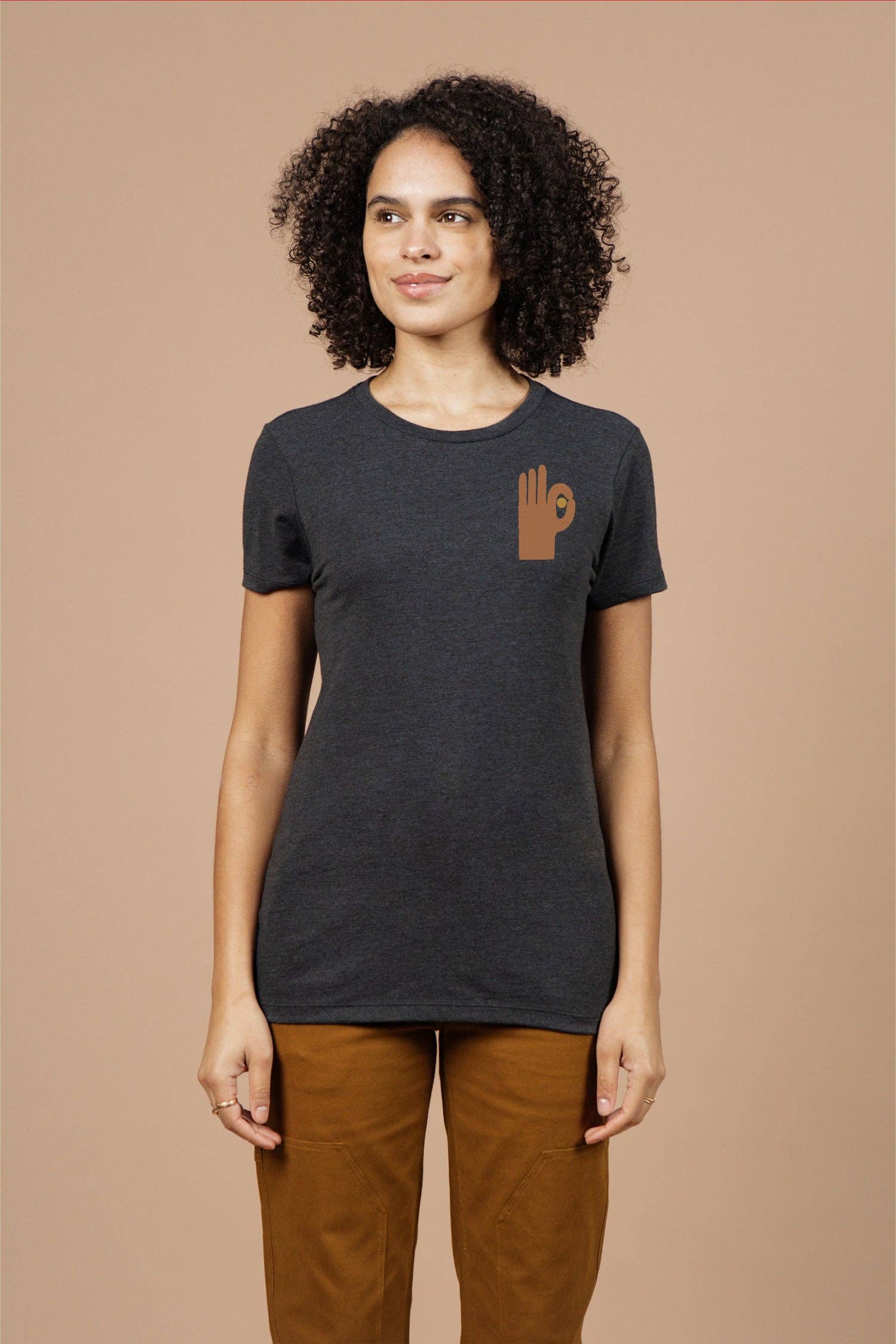 T-shirt donna Hand Eye nera