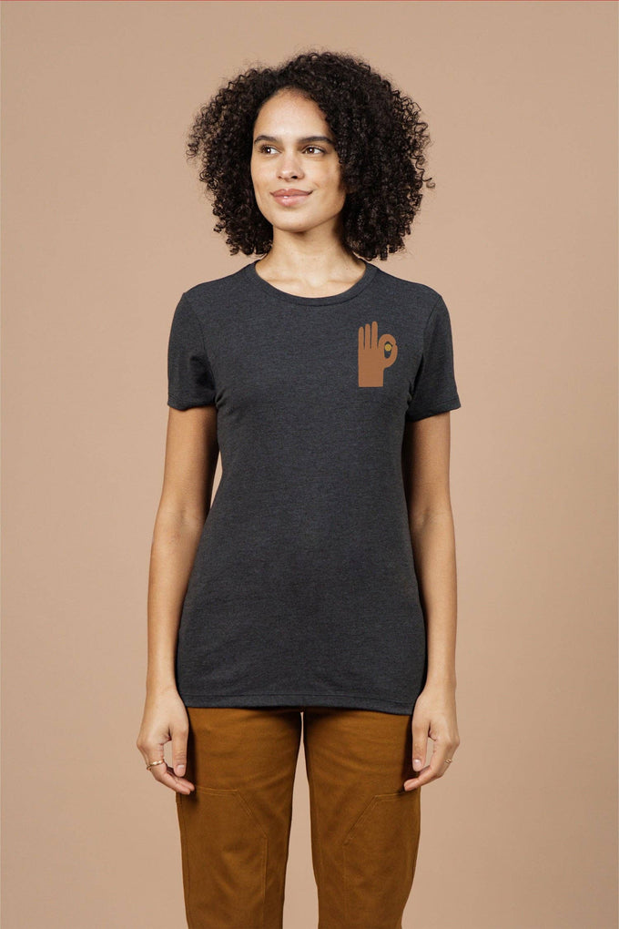 T-shirt donna Hand Eye nera