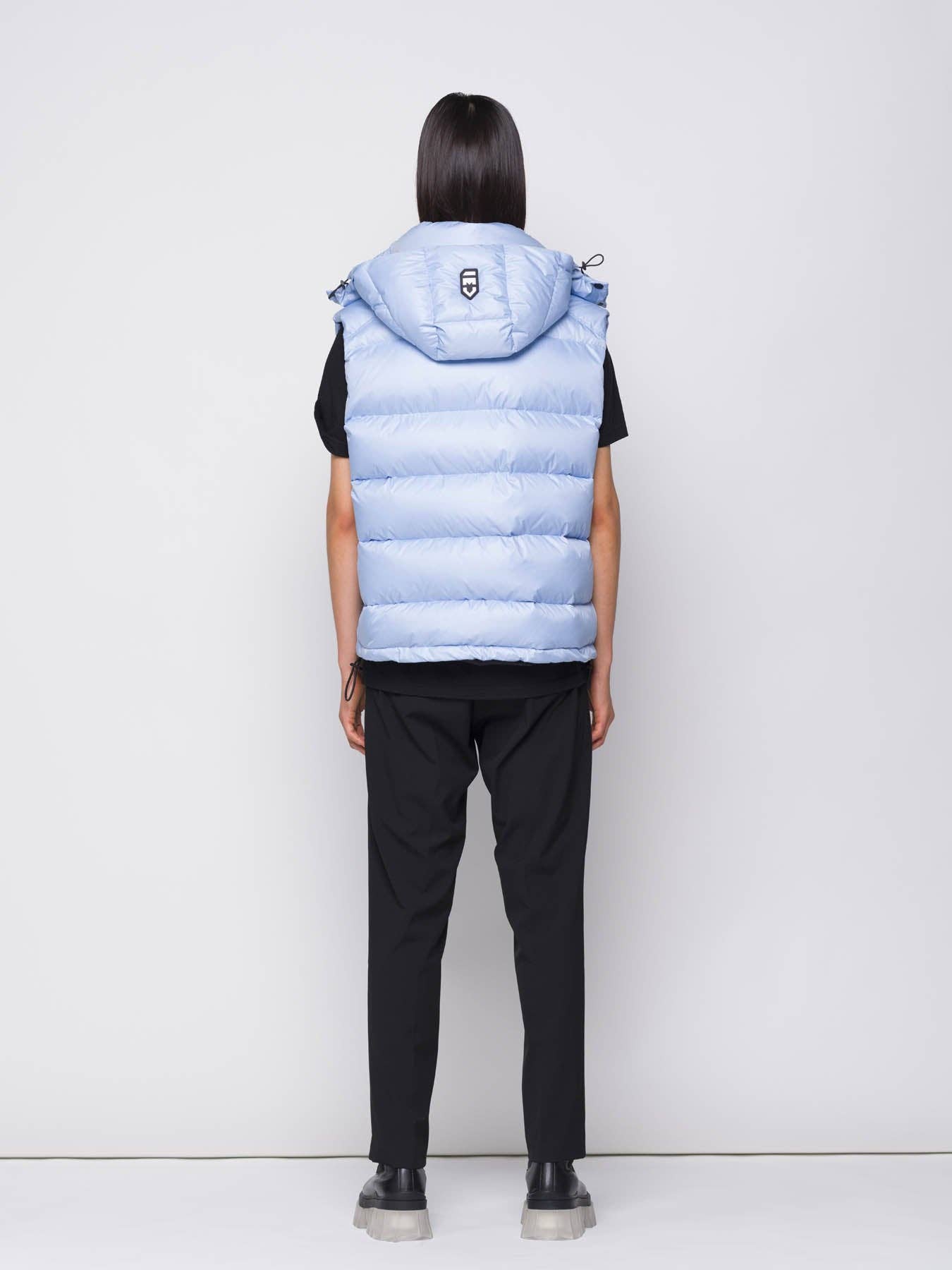 Gilet Puffer Imbottito con Cappuccio