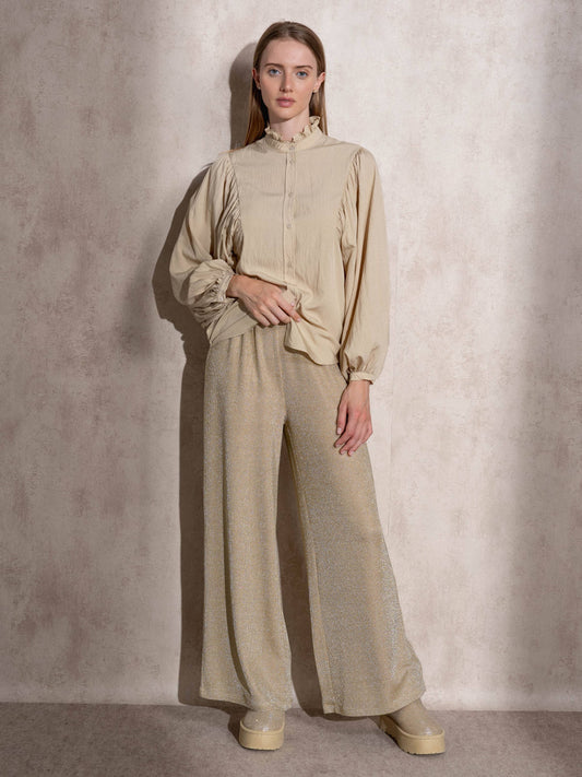 Pantaloni palazzo in lurex