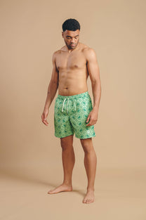 Costume da bagno Tiles in SEAQUAL® YARN verde acqua