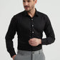 Camicia in cotone compatto nera