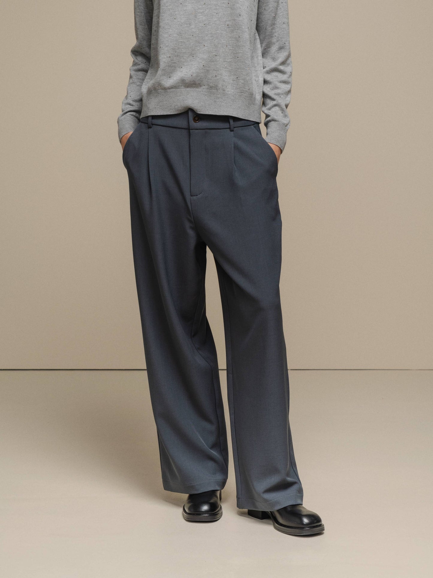 Pantaloni palazzo a vita alta