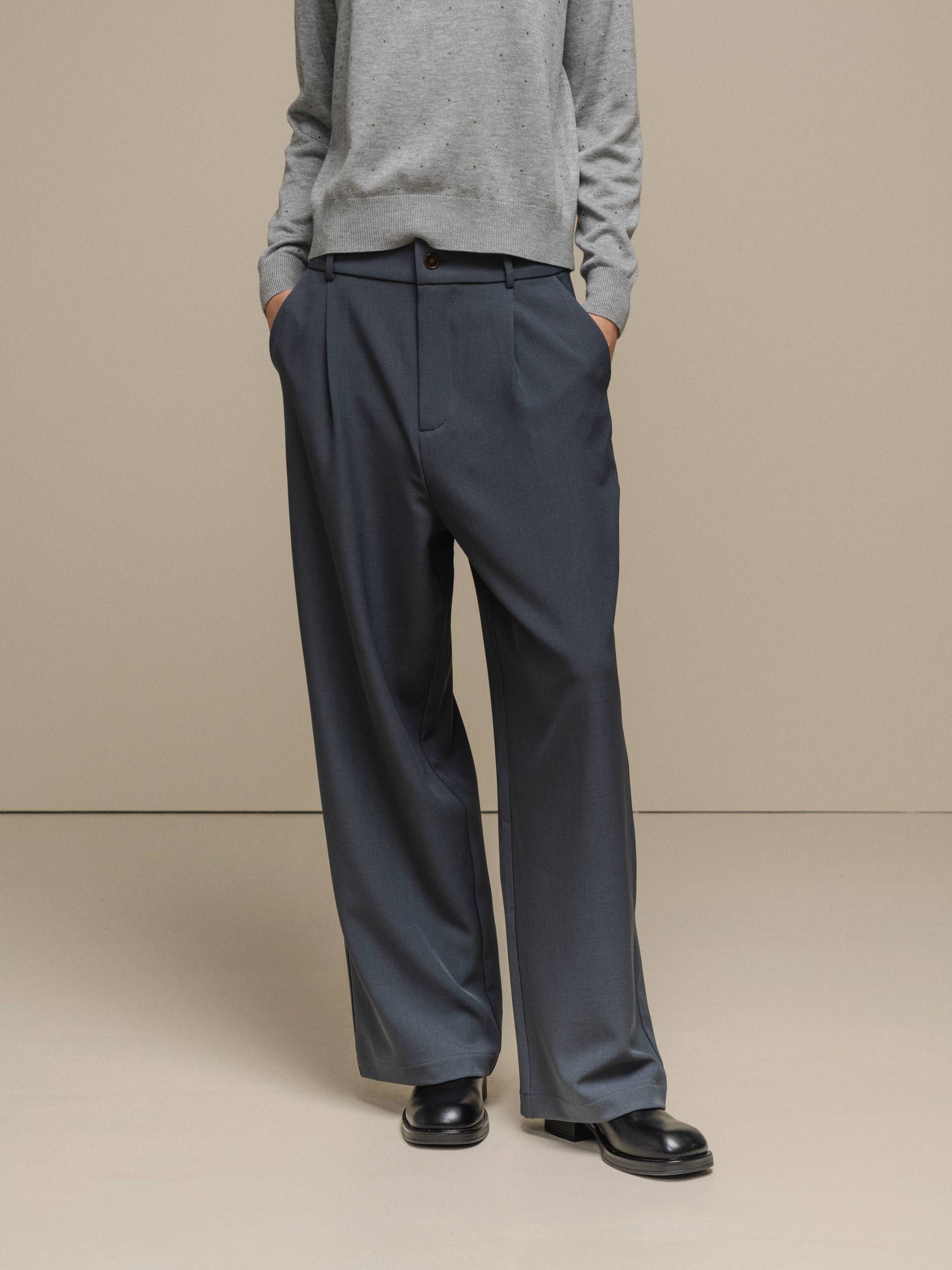 Pantaloni palazzo a vita alta