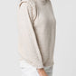 Maglione in maglia con trecce e spalle strutturate