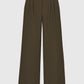 Pantaloni a vita alta ampi color militare