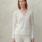 Maglione in lana merino extra fine con scollo a V