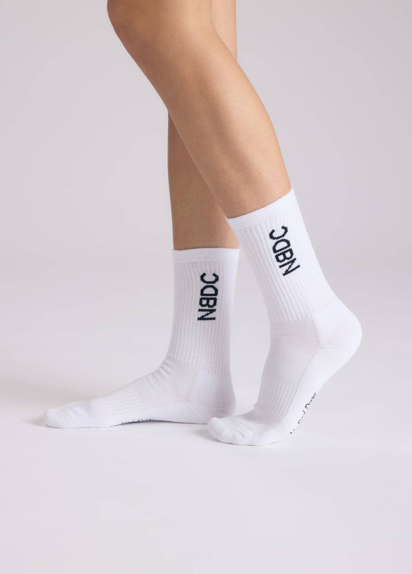 Calzini NBDC bianchi in cotone biologico