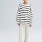 Tunica oversize in maglia a righe