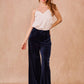 Top in raso con pizzo Faro
