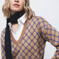 Maglione jacquard con motivo geometrico