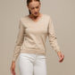 Maglione in maglia con scollo a V da donna in misto viscosa